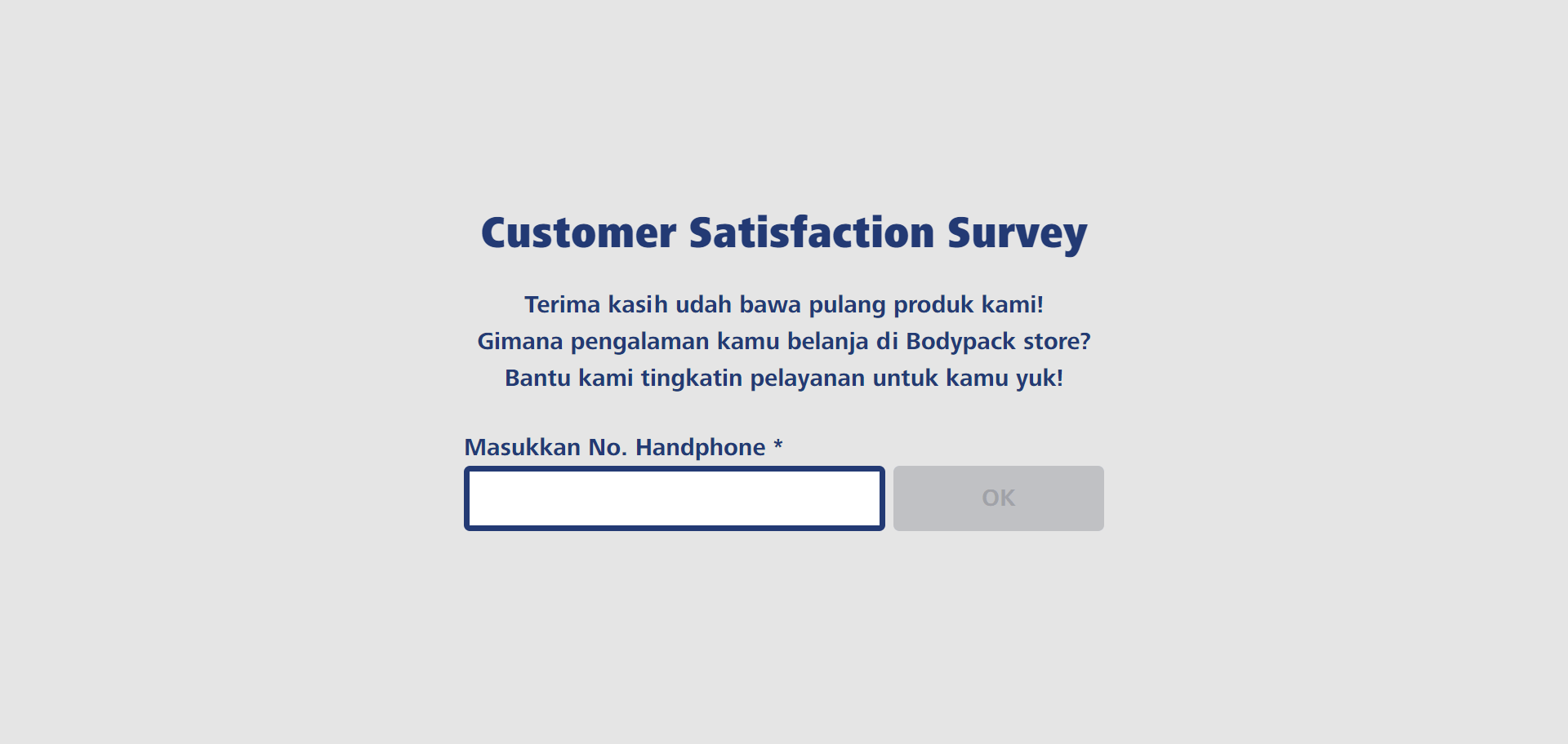 Bodypack Customer Satisfaction Survey